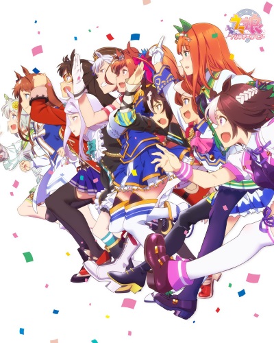 Постер аниме Uma Musume: Pretty Derby TV-1 Постер аниме Девушки-пони: Славное дерби ТВ-1